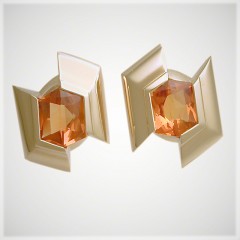 Sliced Hexagon Earrings