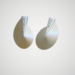 Sliced Disk Dart Earrings