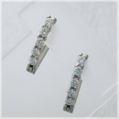 Five Stone Shared Prong Earrings