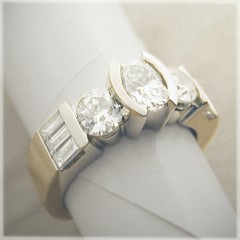 Lauren Diamond Band With Oval, Round, And Baguettes