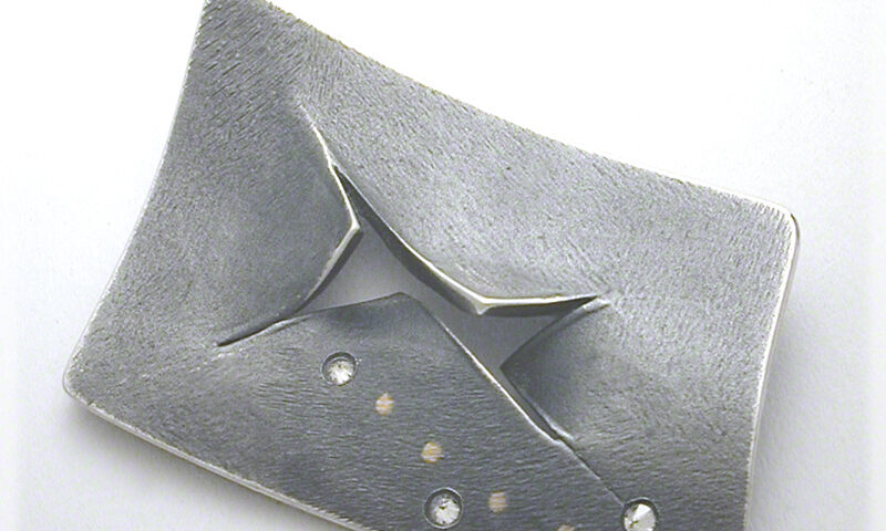 Sliced Sterling Silver Pin 3